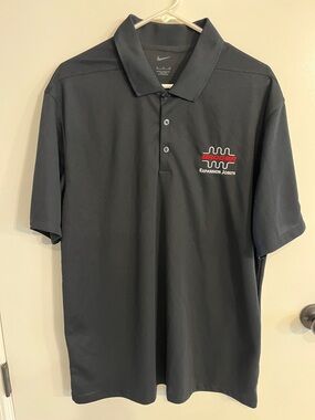 Men’s Size XL Nike Badger Expansion Joints Brand Black Polo Shirt
